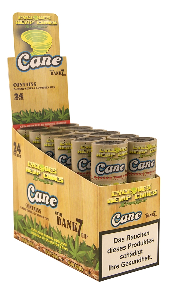 Cyclones Cane Hemp Cones X-TRA Slow mit Holzfilter 2er Pack Detail